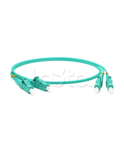 Патч-корд волоконно-оптический Hyperline FC-D2-503-LC/UR-LC/UR-H-50M-LSZH-AQ в Комсомольске-на-Амуре Патч-корды оптические Pintop.ru