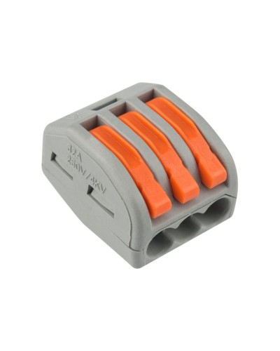 Универсальная многоразовая 3-проводная клемма (50шт/уп) REXANT (07-5253-4) в Комсомольске-на-Амуре Клеммные колодки Pintop.ru