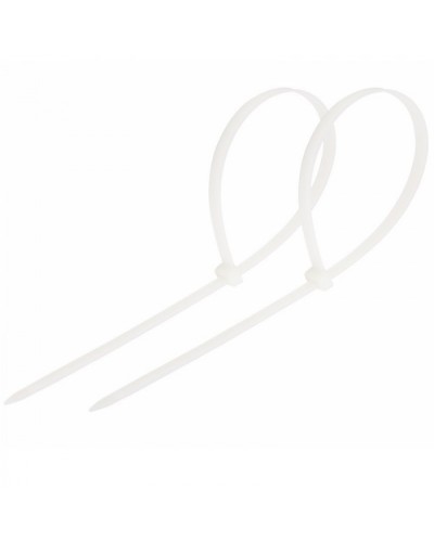 Хомут-стяжка нейлоновый 5х400 мм белый (100шт/уп) REXANT 07-0400 в Комсомольске-на-Амуре Стяжки-хомуты Pintop.ru