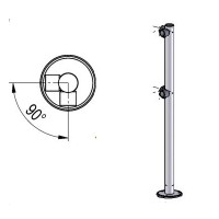 Стойка ограждения L-образная двухсторонняя Oxgard Стойка ограждения L-образная (ВЗР 1996.03)