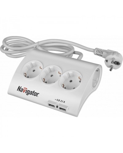 Удлинитель Navigator 71 544 NPE-USB-05-180-ESC-3X1.0 в Комсомольске-на-Амуре Блоки розеток Pintop.ru