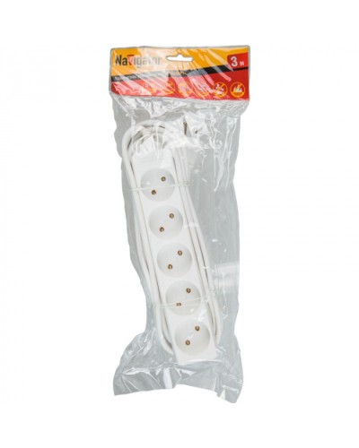 Удлинитель Navigator 71 553 NPE-S-05-300-X-2x0.75б/з 5 гн. 3м в Комсомольске-на-Амуре Блоки розеток Pintop.ru