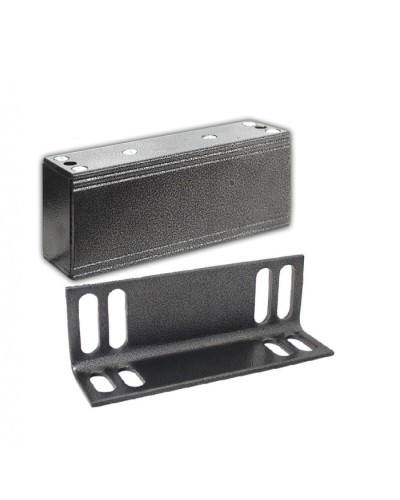 Замок электромагнитный Олевс М2-400 с уголком серебряный антик в Комсомольске-на-Амуре Электромагнитные замки Pintop.ru