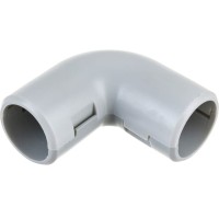 CI25G Угол 90 гр.(2част.) для труб D25мм, цвет белый (1уп = 25шт) Экопласт (41225-25W)