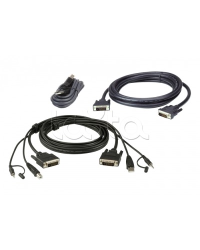 Комплект кабелей USB, DVI-D Dual Link, Dual Display для защищенного KVM-переключателя (1.8м) ATEN 2L-7D02UDX3 в Комсомольске-на-Амуре Видеоусилители, Модуляторы, Делители Pintop.ru