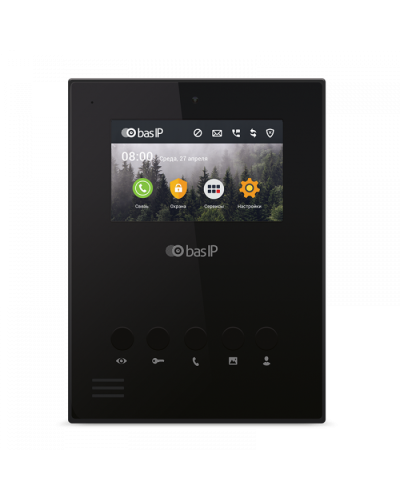 Видеодомофон BAS-IP AU-04LAF BLACK в Комсомольске-на-Амуре Абонентские IP устройства Pintop.ru