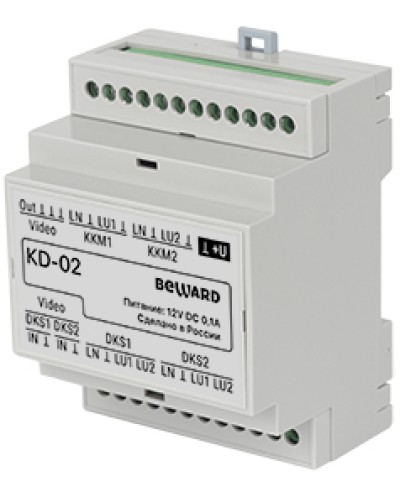 Коммутатор для одновременной работы 2-х многоабонентских домофонов Beward KD-02 в Комсомольске-на-Амуре Аксессуары для IP домофонов Pintop.ru