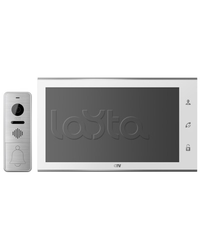 Комплектвидеодомофона CTV-DP4105AHD (белый) в Комсомольске-на-Амуре Комплекты домофонов Pintop.ru