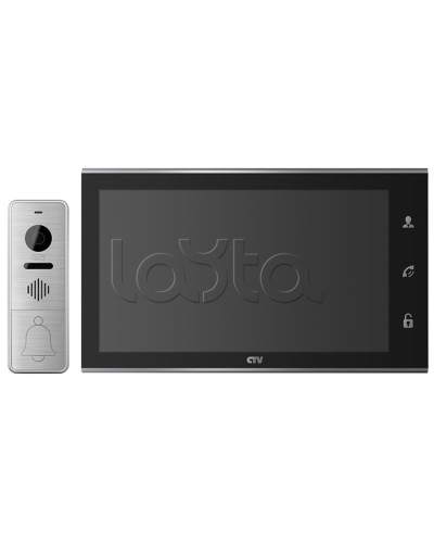Комплектвидеодомофона CTV-DP4105AHD (черный) в Комсомольске-на-Амуре Комплекты домофонов Pintop.ru
