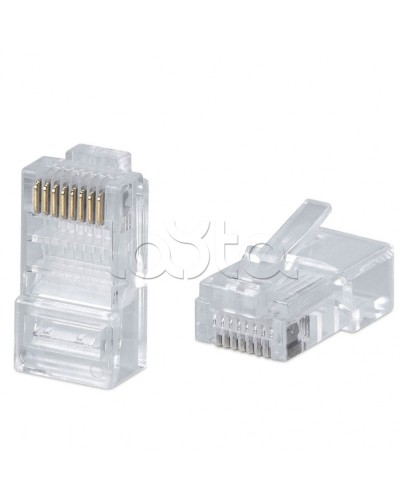Коннектор RJ-45 под витую пару, категория 5e, универсальный (для одножильного и многожильного кабеля) Cabeus 8P8C в Комсомольске-на-Амуре Коннекторы и разъемы Pintop.ru