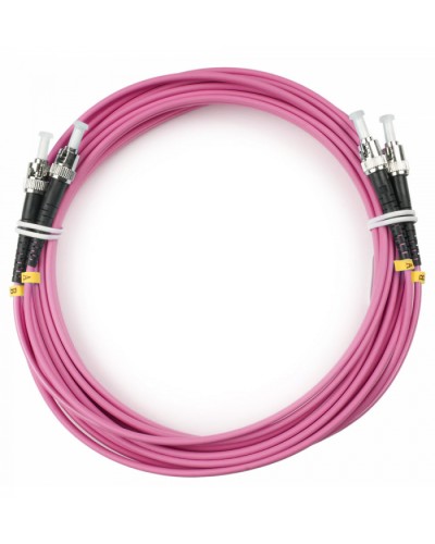 Шнур оптический duplex ST-ST 50/125 mm OM4 7м LSZH Cabeus FOP-50-OM4-ST-ST-7m в Комсомольске-на-Амуре Патч-корды оптические Pintop.ru