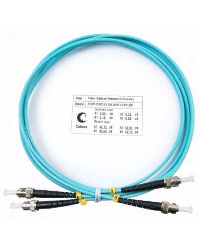 Шнур оптический duplex ST-ST 50/125 MM OM3 2 м LSZH Cabeus FOP-50-ST-ST-2M в Комсомольске-на-Амуре Патч-корды и пигтейлы Pintop.ru