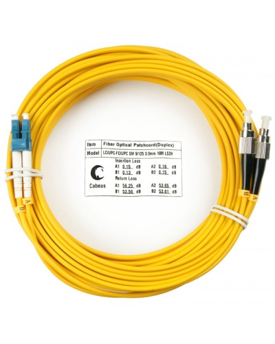 Шнур оптический duplex LC-FC 9/125 sm 10м LSZH Cabeus FOP(d)-9-LC-FC-10m в Комсомольске-на-Амуре Патч-корды оптические Pintop.ru