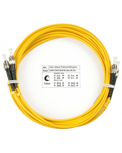 Шнур оптический duplex ST-ST 9/125 sm 15м LSZH Cabeus FOP(d)-9-ST-ST-15m в Комсомольске-на-Амуре Патч-корды оптические Pintop.ru