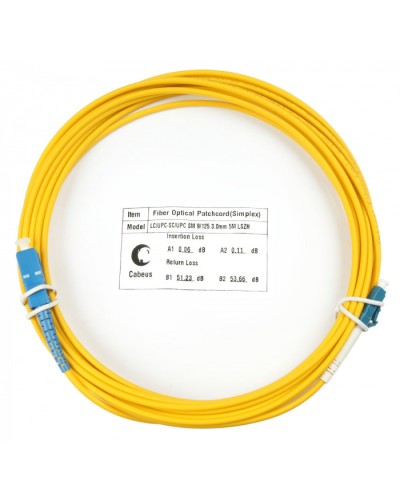 Шнур оптический simplex LC-SC 9/125 sm 20м LSZH Cabeus FOP(s)-9-LC-SC-20m в Комсомольске-на-Амуре Патч-корды оптические Pintop.ru