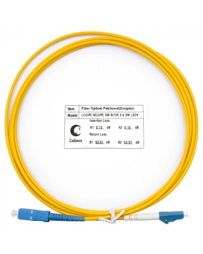 Шнур оптический simplex LC-SC 9/125 SM 2 м LSZH Cabeus FOP(s)-9-LC-SC-2M в Комсомольске-на-Амуре Патч-корды оптические Pintop.ru