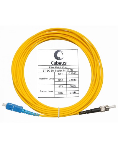 Шнур оптический simplex SC-ST 9/125 sm 25м LSZH Cabeus FOP(s)-9-SC-ST-25m в Комсомольске-на-Амуре Патч-корды оптические Pintop.ru