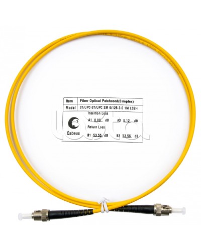 Шнур оптический simplex ST-ST 9/125 sm 1м LSZH Cabeus FOP(s)-9-ST-ST-1m в Комсомольске-на-Амуре Патч-корды оптические Pintop.ru