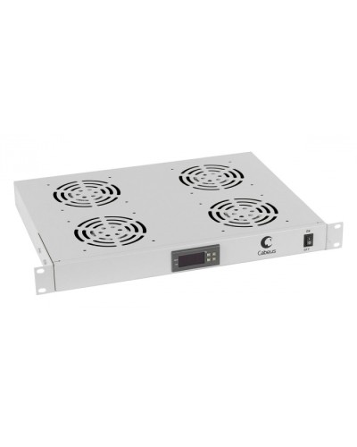 Панель вентиляционная с 4 вентиляторами с цифровым термодатчиком Cabeus JG03t в Комсомольске-на-Амуре Вентиляторные модули Pintop.ru