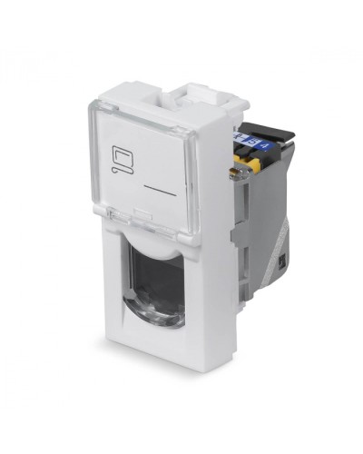 Модуль Keystone Jack RJ-45(8P8C), 180 градусов, категория 6a, экран. Cabeus (KJ-RJ45-Cat.6a-SH-180T-FP-L-22,5) в Комсомольске-на-Амуре Модули Keystone Pintop.ru