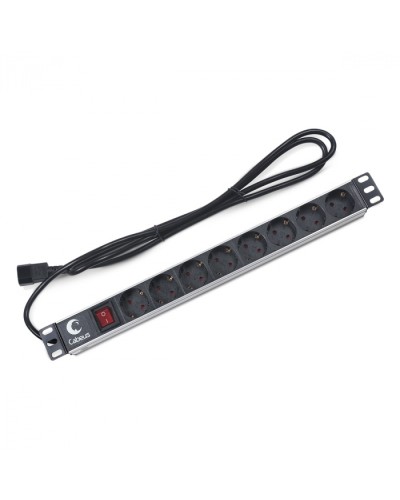 Блок на 8 розеток IEC 320 горизонтальный для 19 шкафов Cabeus (PDU-8P-2IEC) в Комсомольске-на-Амуре Блоки розеток Pintop.ru