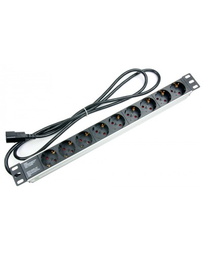 Блок на 9 розеток IEC 320 горизонтальный для 19 шкафов Cabeus PDU-9P-2IEC в Комсомольске-на-Амуре Блоки розеток Pintop.ru