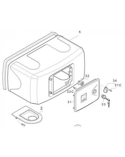 Корпус FERNI пластиковый Came 119RID122 в Комсомольске-на-Амуре Запчасти для шлагбаумов и автоматики Pintop.ru