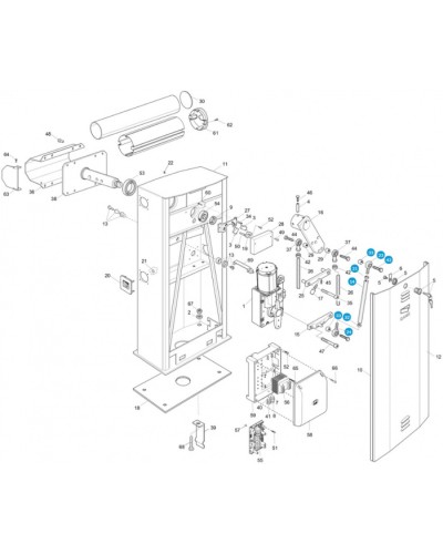 Корпус шлагбаума Came 119RIG056 в Комсомольске-на-Амуре Запчасти для шлагбаумов и автоматики Pintop.ru