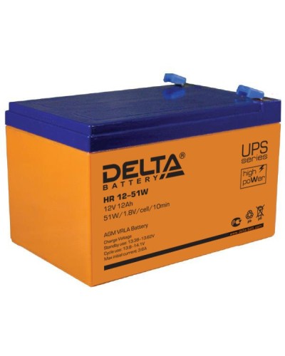 Аккумулятор свинцово-кислотный Delta HR12-51W в Комсомольске-на-Амуре Электротехническое оборудование Pintop.ru