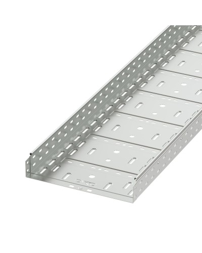 Лоток перфорированный 400х80 L 2000, горячеоцинкованный DKC 35316HDZ в Комсомольске-на-Амуре Кабельные лотки Pintop.ru