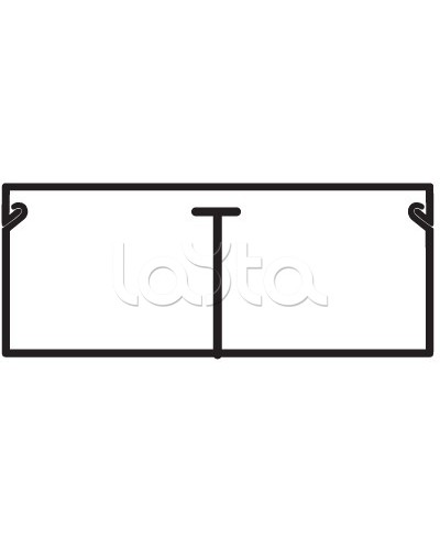Миниканал TMC 40/2x17 с перегородкой DKC 00305 в Комсомольске-на-Амуре Кабель-канал Pintop.ru