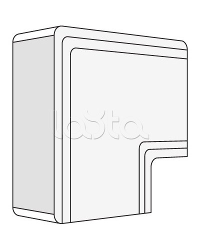 Угол плоский NPAN 100x40 мм DKC 01741 в Комсомольске-на-Амуре Аксессуары для кабель-канала Pintop.ru