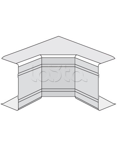 Угол внутренний неизменяемый (90°) NIA 80x40 мм DKC 01824 в Комсомольске-на-Амуре Аксессуары для кабель-канала Pintop.ru