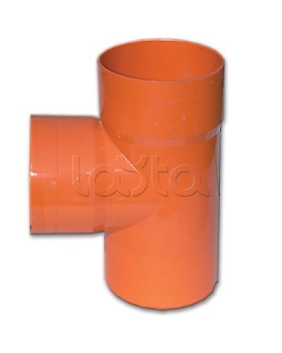 Тройник для двустенных труб 90 градусов D=110мм DKC 020110 в Комсомольске-на-Амуре Повороты, муфты, тройники Pintop.ru