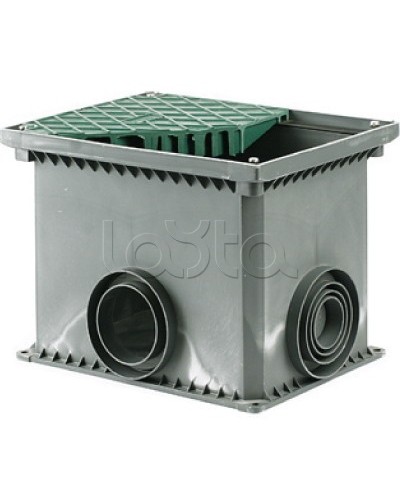 Колодец переходной смотровой 335х240х255 с крышкой для двустенных труб DKC 025002 в Комсомольске-на-Амуре Повороты, муфты, тройники Pintop.ru