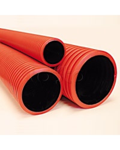 Труба гибкая двустенная D90 мм, красный с зондом DKC 121990100 в Комсомольске-на-Амуре Труба гофрированная Pintop.ru