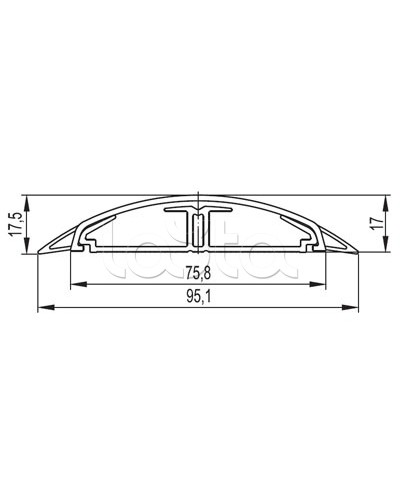 Кабель-канал 75x17 напольный CSP-F DKC 01331 в Комсомольске-на-Амуре Кабель-канал Pintop.ru