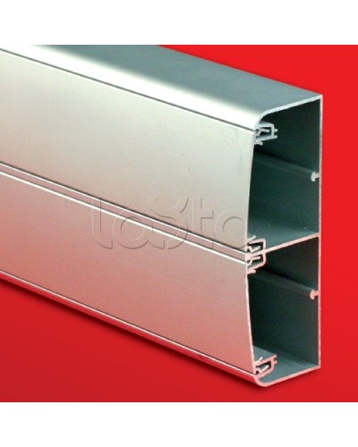 Кабель-канал алюминевый 140х50 (с 2 крышками), цвет серый металлик DKC (01499) в Комсомольске-на-Амуре Кабель-канал Pintop.ru