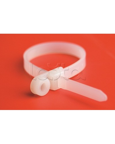 Хомут P6.6 с основанием, белый, 4,8x200 DKC 252205-M в Комсомольске-на-Амуре Стяжки-хомуты Pintop.ru