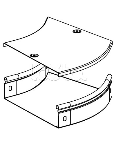 Угол CPO 45 горизонтальный 45° 100х50 DKC 36062 в Комсомольске-на-Амуре Аксессуары для лотков Pintop.ru