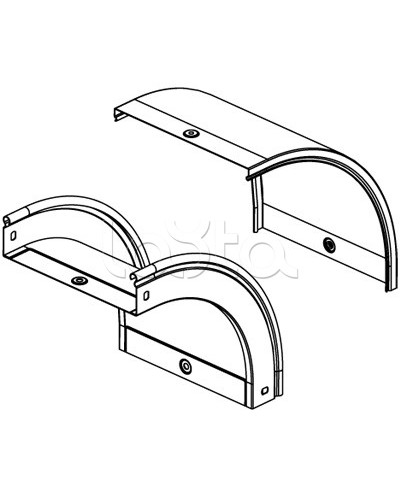 Крышка CD 90 на угол вертикальный внеш. 90° осн. 200 DKC 38244 в Комсомольске-на-Амуре Аксессуары для лотков Pintop.ru