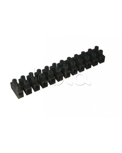 Клеммник полипропиленовый черный 12р 6 кв.мм DKC 43312PL/R в Комсомольске-на-Амуре Клеммные колодки Pintop.ru