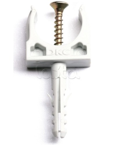 Держатель с защелкой и дюбелем, д.32 мм DKC 51332 в Комсомольске-на-Амуре Держатели, клипсы, скобы Pintop.ru