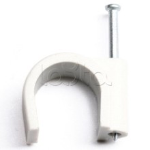 Скоба пластиковая с гвоздем, д.25 - 26мм DKC 52300