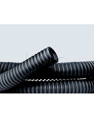 Труба ПНД гибкая гофр. д.40мм, лёгкая без протяжки, 20м, цвет чёрный DKC 70740 в Комсомольске-на-Амуре Труба гофрированная Pintop.ru