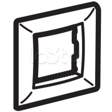 Рамка на 2 модуля (одноместная) DKC (75010B)