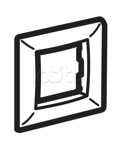 Рамка на 2 модуля (одноместная) DKC (75010B) в Комсомольске-на-Амуре Аксессуары для кабель-канала Pintop.ru