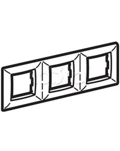 Рамка трехместная, черный RAL 7021 DKC (75013B) в Комсомольске-на-Амуре Аксессуары для кабель-канала Pintop.ru