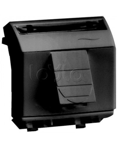 Компьютерная розетка RJ-45, кат.6A 8P8C, Hyperline, Dual IDC: 110&Krone Brava, черн., 2мод DKC 77679N в Комсомольске-на-Амуре Розетки компьютерные и телефонные Pintop.ru