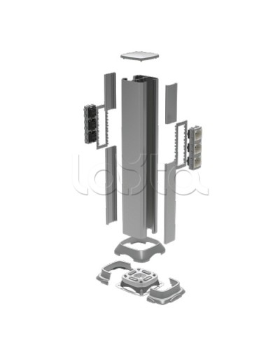 Колонна алюминевая 0,71 м, цвет светло-серебристый металлик DKC 09591 в Комсомольске-на-Амуре Аксессуары для стоек и шкафов Pintop.ru